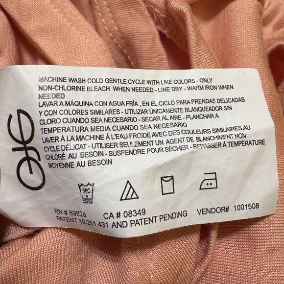 Nine West Womens Flutter Sleeve Top Peach X-Large Lightweight Stretchy T-Shirt‎ - Picture 5 of 8